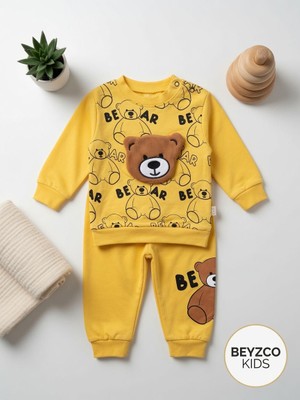 Beyzco Kids Erkek Bebek Bear Alt Üst Takım