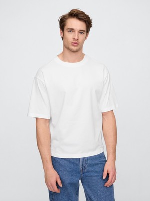 Gap Erkek Beyaz VintageSoft Boxy T-Shirt