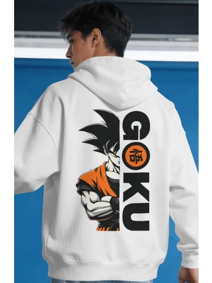 Sevbano Son Goku Dragon Ball Anime Sırt Baskılı Unisex Oversize Premium Hoodie