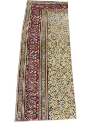 Kilim Antik El Dokuma Çiçekli Bünyan Kayseri Mini Yolluk Yün Halısı 1439 - Vintage - Çok Renkli