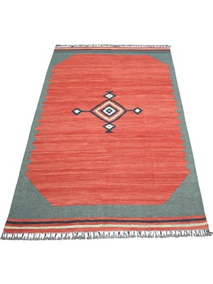 Zehra Abla Halı Yeni El Dokuma Benzersiz Bodrum Muğla Yörük Yün Kilim 7394