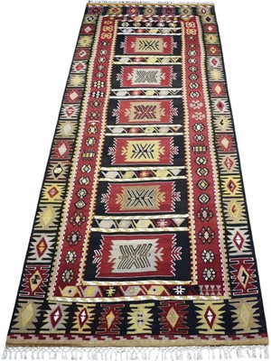 Kilim Antik El Dokuma Karabağ Yolluk Yün Kilim 1602 - Yeni - Çok Renkli