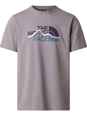 The North Face Mountain Line Erkek Gri Tişört