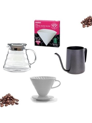 Empressco Premium 4'lü Beyaz Filtre Kahve Seti, Keyifli Kahve Deneyimi