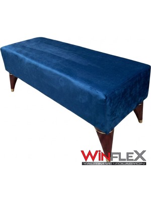 Winflex  Dekoratif Dikdörtgen Puf –(38 x 100CM) Mavi Renk