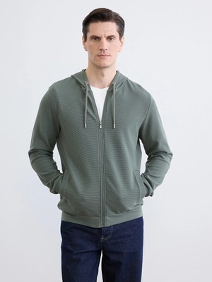 Lc Waikiki Yeni Sezon Kapüşonlu Erkek Fermuarlı Sweatshirt