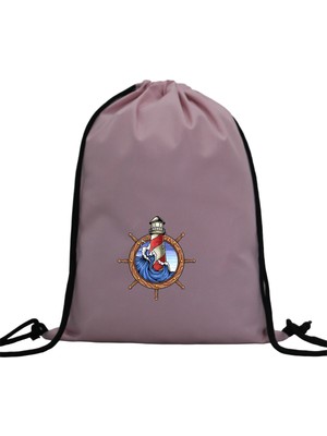 Hero Tasarım Hero tasarım  Gemi Dümeni - Ipli Spor Sırt Çantası - Günlük - Okul 35*46CM One Size | INN1099