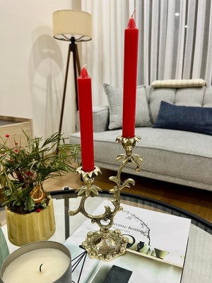 Empressco Paslanmaz Çelik Pirinç Döküm Şamdan Mumuğu Dekoratif Ev Süs