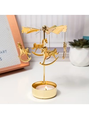 Empressco Dönen Mumluk, Gold Metal Ev Dekoru, Dekoratif ve Şık Tasarım