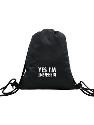 Hero Tasarım Hero tasarım Yes I'm Different   - Ipli Spor Sırt Çantası - Günlük - Okul 35*46CM One Size | INN1042