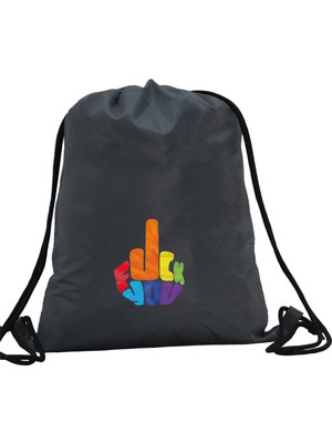 Hero Tasarım Hero tasarım  Fuckyou - Ipli Spor Sırt Çantası - Günlük - Okul 35*46CM One Size | INN1057