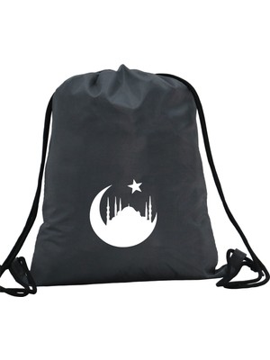 Hero Tasarım Hero tasarım  Ay Hilal ve Cami - Ipli Spor Sırt Çantası - Günlük - Okul 35*46CM One Size | INN1097
