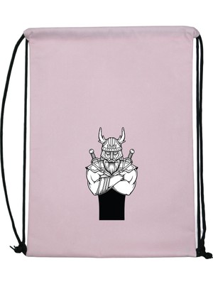Hero Tasarım Hero tasarım Viking Savaşçısı  - Ipli Spor Sırt Çantası - Günlük - Okul 35*46CM One Size | INN1079