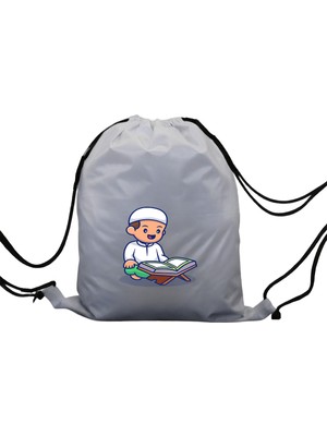 Hero Tasarım Hero tasarım Kur'an Okuyan Çocuk  - Ipli Spor Sırt Çantası - Günlük - Okul 35*46CM One Size | INN1090