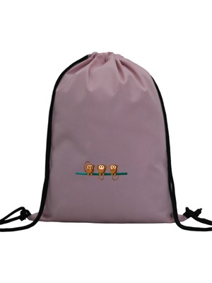 Hero Tasarım Hero tasarım  3 Maymun - Ipli Spor Sırt Çantası - Günlük - Okul 35*46CM One Size | INN1049