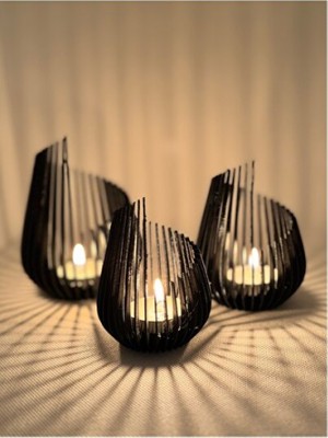 Empressco 3’lü Tealight Mumluk Seti, Şık ve Modern Tasarım, Parlak Detaylar