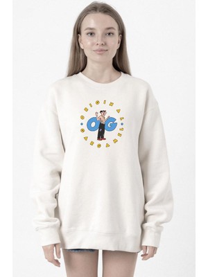 Tshirthane The Smurfs Original Gargamel Beyaz Kadın 2ip Sweatshirt