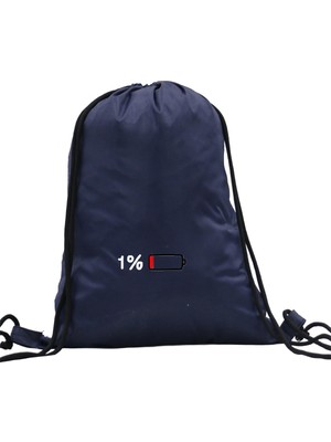 Hero Tasarım Hero tasarım Şarj Bitiyor  - Ipli Spor Sırt Çantası - Günlük - Okul 35*46CM One Size | INN1104