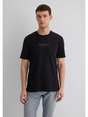Mavi Mavi Logo Baskılı Siyah Tişört 0612732-900