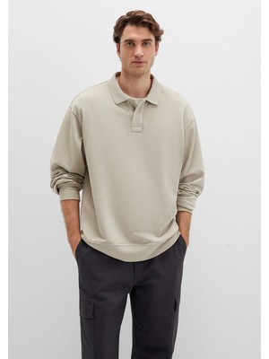 Mavi Bej Polo Sweatshirt 0S10323-70146