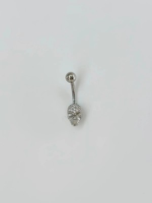 Belirtilmemiş Kuru Kafa Detaylı Göbek Piercing - PG0060