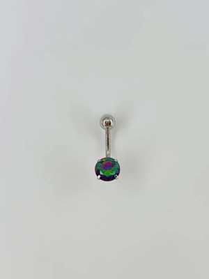 Belirtilmemiş Mistik Topaz Taşlı Göbek Piercing - PG0002