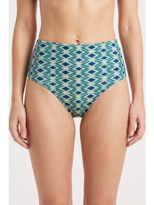 Loya Mavi Azure Yüksek Bel Tek Alt Bikini