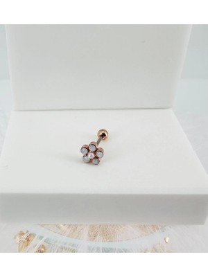 Belirtilmemiş Zirkon Taşlı Uç Kısmı : Pirinç Kıkırdak Bar Uzunluğu : 6 mm / Bar Kalınlığı 0.8 mm / Top Boyu
