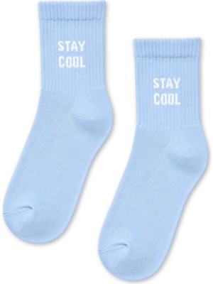 Carnaval Socks Stay Cool Yazılı Açık Mavi Yarım Konç Kısa Çorap