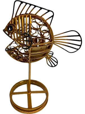 Miamantra Metal Gold Balık Masa Lambası (50 cm)