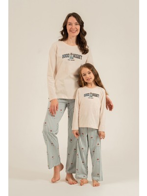 Arnetta Anne Kız Sweet Dreams Krem Uzun Kol Pijama Takım AR3734-A-V1 AR3734-A-V1