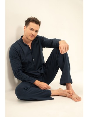 Arnetta Erkek Lacivert Gömlek Pijama Takımı AR3857-S-V1 AR3857-S-V1