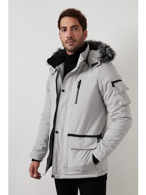 Buratti Peluş Astarlı Suya ve Rüzgara Dayanıklı Soğuk Geçirmez Slim Fit Mont Erkek MONT 5711051
