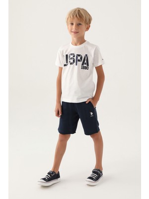 U.S. Polo Assn. Lisanslı Numbers Lacivert Erkek Çocuk Bermuda Takım
