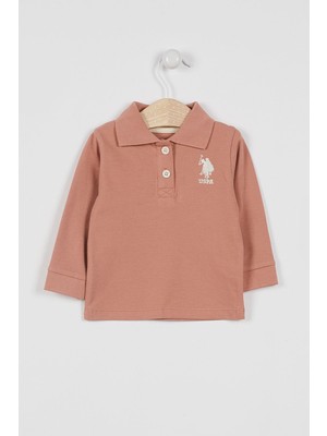 U.S. Polo Assn. U.s. Polo Assn Lisanslı Classic Açık Kahve Bebek Uzun Kol Yakalı Sweatshirt