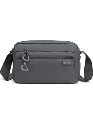Smart Bags Ekstra Hafif Kumaş Postacı Çantası BC 3148 - Koyu Gri