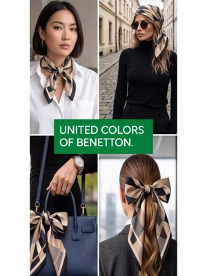 United Colors Of Benetton Flora Bandana/fular -1017-47*47