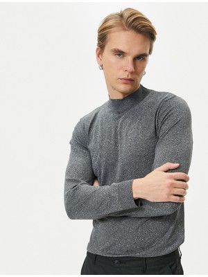 Koton Yarım Balıkçı Yaka Kazak Slim Fit Kırçıllı