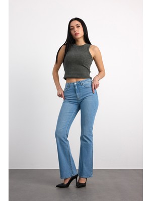 Vigoss Jeans 24352-70053 Kadın Hıght Waıst Flare Denim Pantolon 24352-70053
