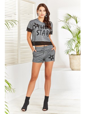 Vigoss Jeans VİGOSS KADIN BASKILI T-SHIRT 11688-00133