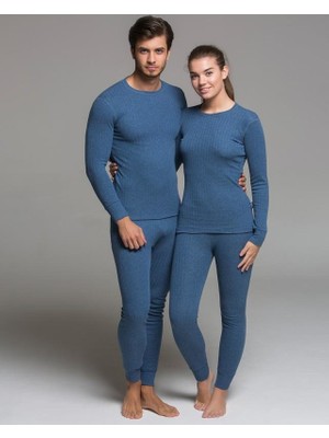 Thermoform Erkek Termal İçlik Takım Pamuk Malzemeden Yumuşak Lacivert 3XL Konforlu Kullanım