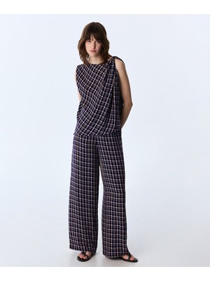 Twist Belden Bağlamalı Wıde Leg Pantolon TS1260003419015