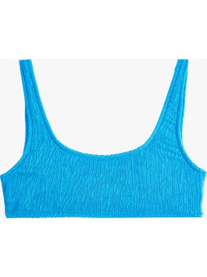 Koton Dokulu Kalın Askılı U Yaka Spor Bikini Üstü