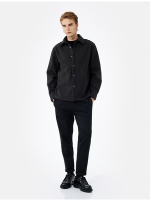 Koton Straight Fit Pike Kumaş Cep Detaylı Rahat Kesim Beli Bağcıklı Pantolon