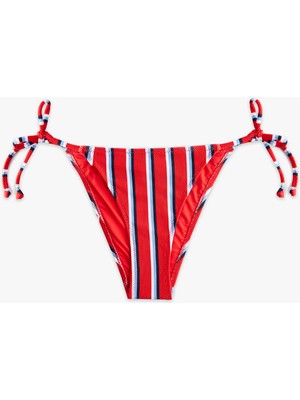 Koton Yanları Bağlamalı Ipli Çizgili Bikini Altı