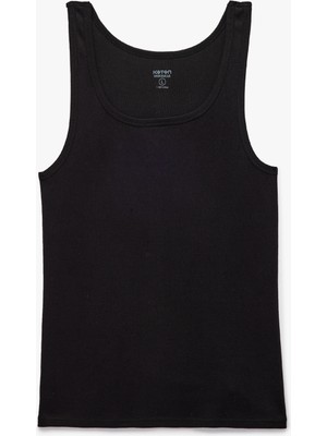 Koton Bisiklet Yaka Kolsuz Slim Fit Ribanalı Pamuklu Atlet