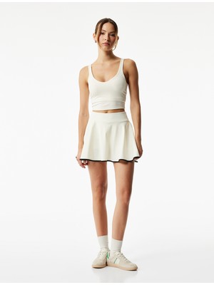 Koton Kolsuz V Yaka Kaplı Slim Fit Sporcu Sütyeni