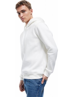 Koton Şardonlu Uzun Kollu Basic Kapşonlu Sweatshirt