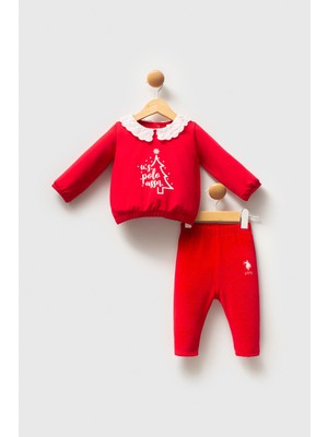 U.s.polo Assn Kız Bebek 2li Takım - Kırmızı