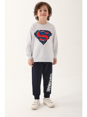 Superman Kar Melanj Erkek Çocuk Eşofman Takımı